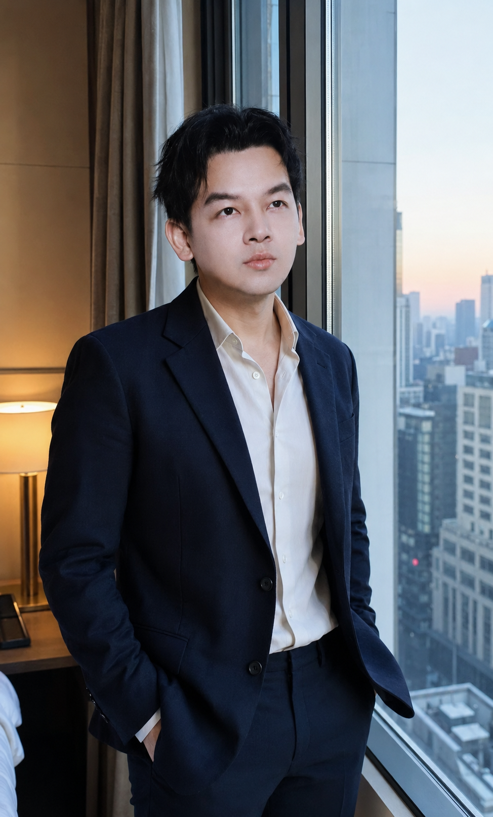 AI 真人攝影作品：城市甦醒前